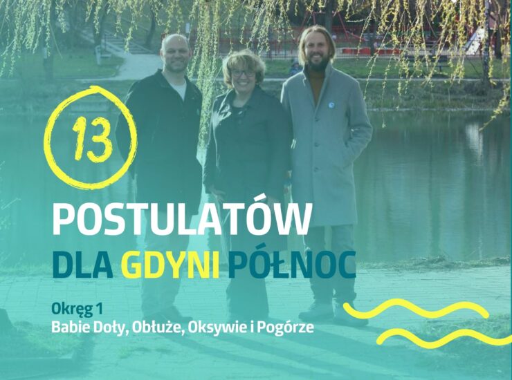 13 postulatów dla Gdyni Północ, na zdjęciu: Ireneusz Trojanowicz, Aneta Banach, Marcin Chwiałkowski